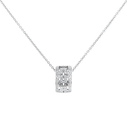 [Charm Aries Jewelry]PARENTESI NECKLACE SILVER DIAMOND