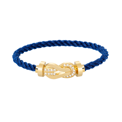 [Charm Aries Jewelry]CHANCE LARGE 8 FIGURE BUCKLE HALF DIAMOND BRACELET GOLD