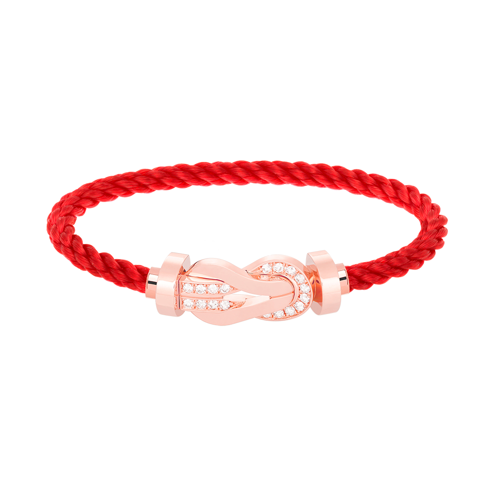 [Charm Aries Jewelry]CHANCE LARGE 8 FIGURE BUCKLE HALF DIAMOND BRACELET ROSE GOLD