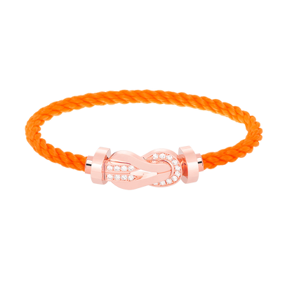 [Charm Aries Jewelry]CHANCE LARGE 8 FIGURE BUCKLE HALF DIAMOND BRACELET ROSE GOLD