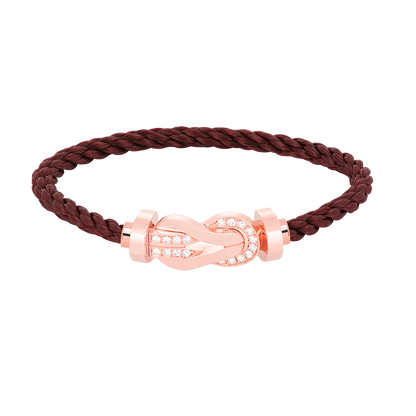 [Charm Aries Jewelry]CHANCE LARGE 8 FIGURE BUCKLE HALF DIAMOND BRACELET ROSE GOLD
