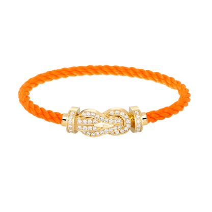 [Charm Aries Jewelry]CHANCE LARGE 8 FIGURE BUCKLE FULLDIAMOND BRACELET GOLD