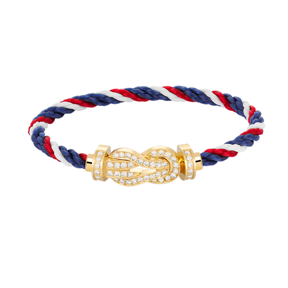 [Charm Aries Jewelry]CHANCE LARGE 8 FIGURE BUCKLE FULLDIAMOND BRACELET GOLD