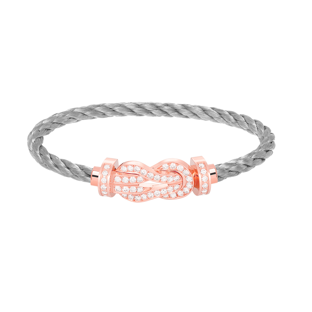 [Charm Aries Jewelry]CHANCE LARGE 8 FIGURE BUCKLE FULL DIAMOND BRACELET ROSE GOLD