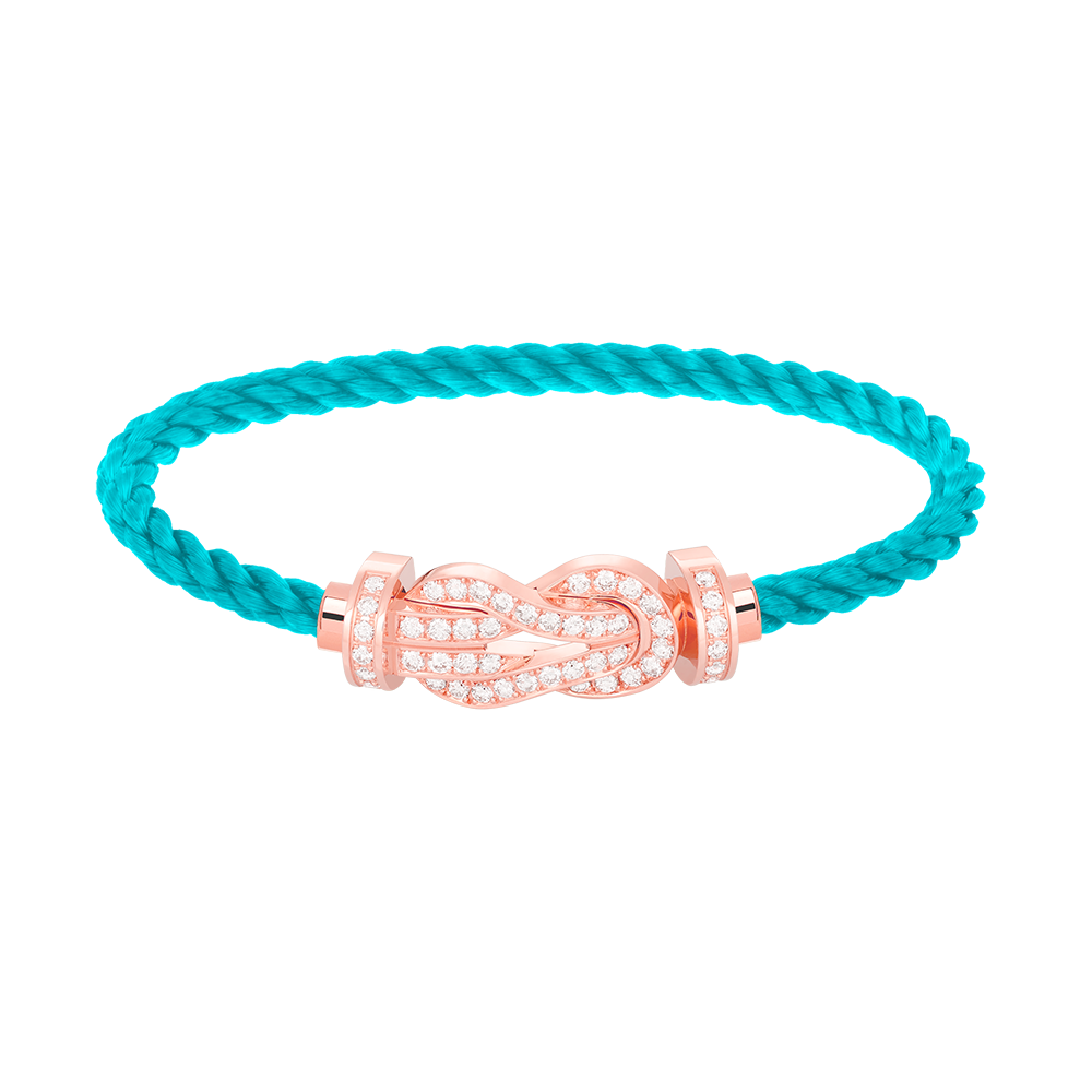 [Charm Aries Jewelry]CHANCE LARGE 8 FIGURE BUCKLE FULL DIAMOND BRACELET ROSE GOLD
