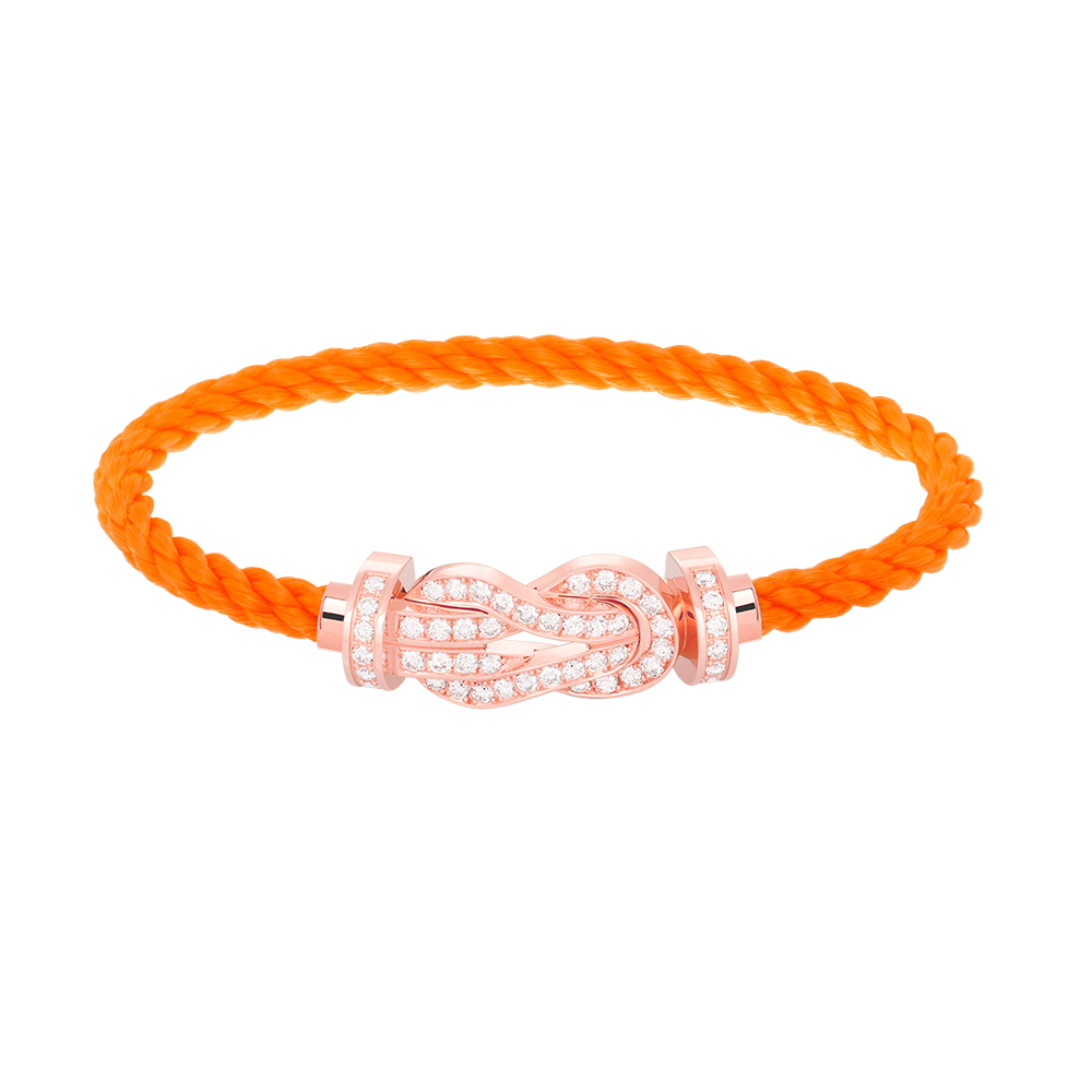 [Charm Aries Jewelry]CHANCE LARGE 8 FIGURE BUCKLE FULL DIAMOND BRACELET ROSE GOLD