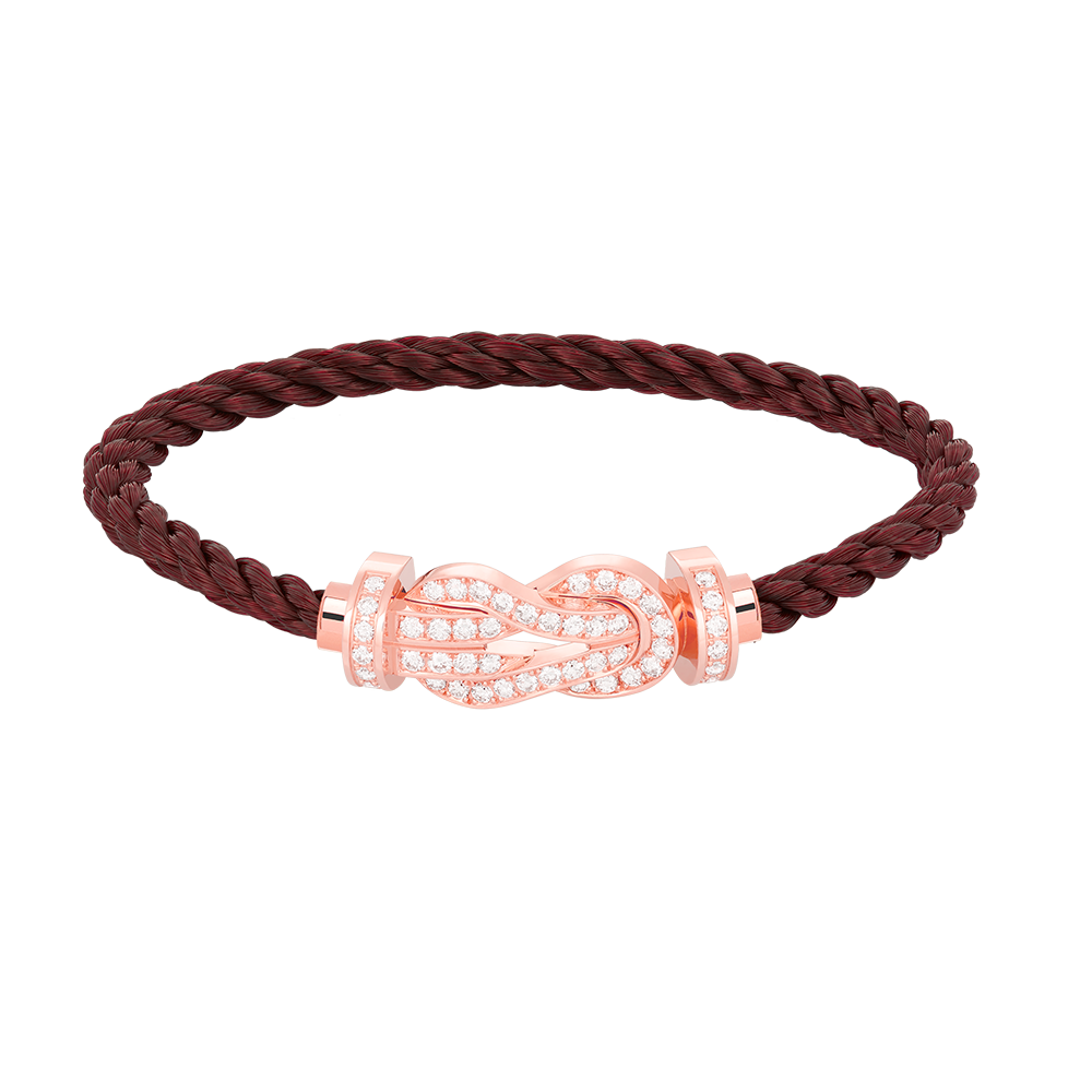[Charm Aries Jewelry]CHANCE LARGE 8 FIGURE BUCKLE FULL DIAMOND BRACELET ROSE GOLD