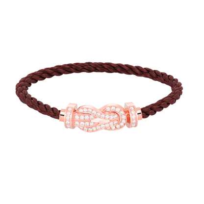 [Charm Aries Jewelry]CHANCE LARGE 8 FIGURE BUCKLE FULL DIAMOND BRACELET ROSE GOLD