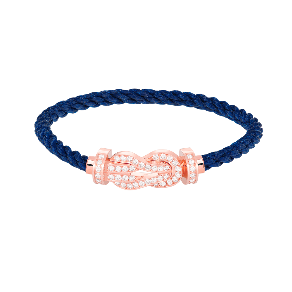 [Charm Aries Jewelry]CHANCE LARGE 8 FIGURE BUCKLE FULL DIAMOND BRACELET ROSE GOLD