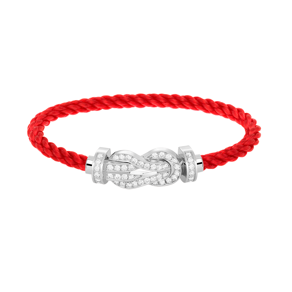[Charm Aries Jewelry]CHANCE LARGE 8 FIGURE BUCKLE FULL DIAMOND BRACELET SILVER