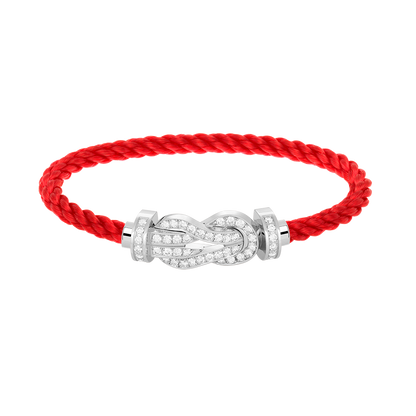 [Charm Aries Jewelry]CHANCE LARGE 8 FIGURE BUCKLE FULL DIAMOND BRACELET SILVER
