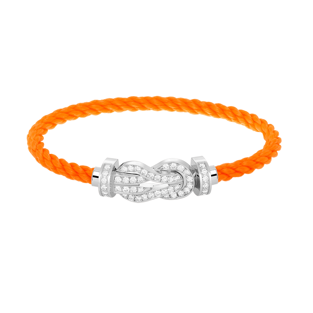 [Charm Aries Jewelry]CHANCE LARGE 8 FIGURE BUCKLE FULL DIAMOND BRACELET SILVER