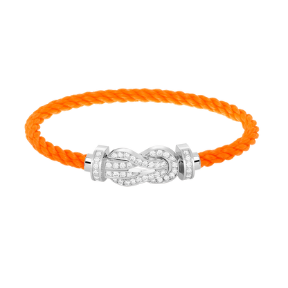 [Charm Aries Jewelry]CHANCE LARGE 8 FIGURE BUCKLE FULL DIAMOND BRACELET SILVER