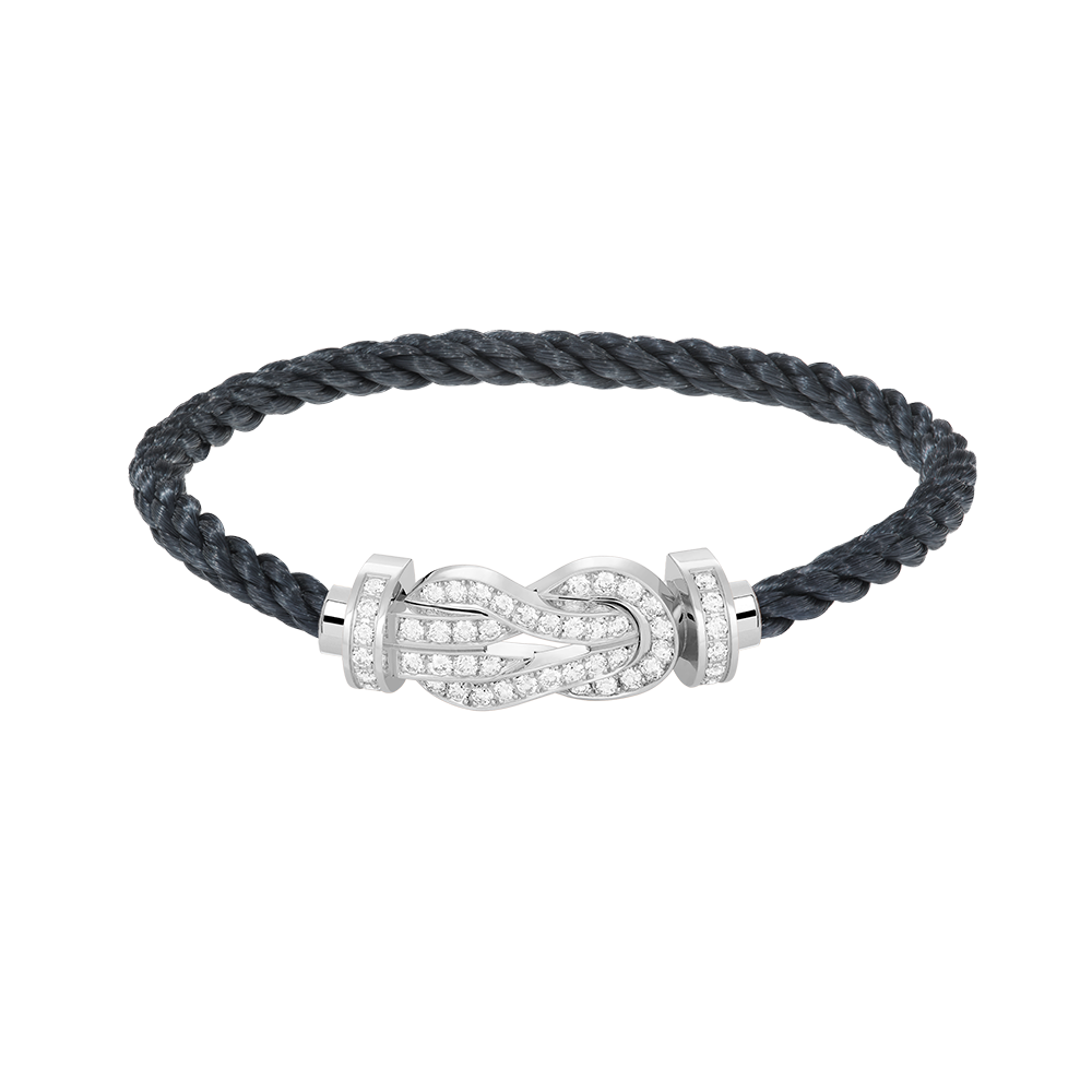 [Charm Aries Jewelry]CHANCE LARGE 8 FIGURE BUCKLE FULL DIAMOND BRACELET SILVER