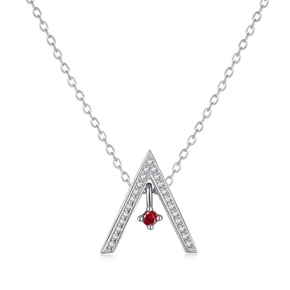 [Charm Aries Jewelry]Sparkling "A" Shape Necklace