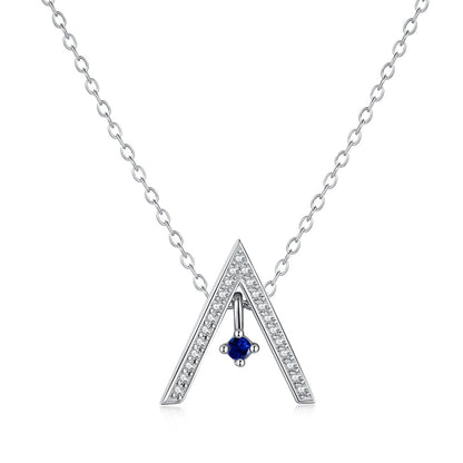 [Charm Aries Jewelry]Sparkling "A" Shape Necklace