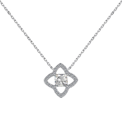 [Charm Aries Jewelry]Exquisite Flower Shape Princess Cut Necklace