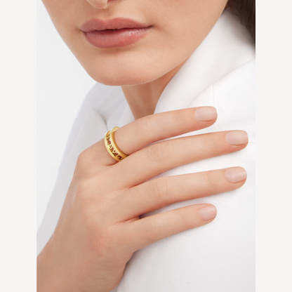[Charm Aries Jewelry]ZERO 1 ONE-BAND WITH OPENWORK LOGO SPIRAL RING