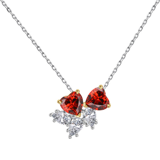 [Charm Aries Jewelry]Dainty Red Heart Necklace