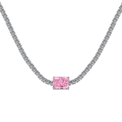 [Charm Aries Jewelry]2.0 carat Ornate Emerald Cut Necklace