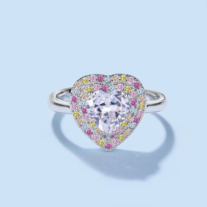 [Charm Aries Jewelry]Delicate Ebullient Heart Shape Wedding Ring