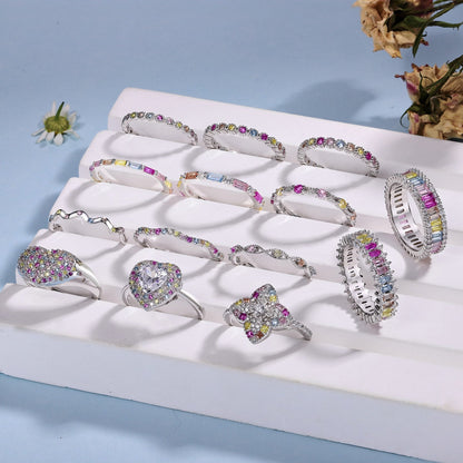 [Charm Aries Jewelry]Delicate Ebullient Heart Shape Wedding Ring
