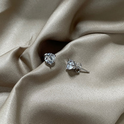 [Charm Aries Jewelry]Dainty Round Shape Earrings