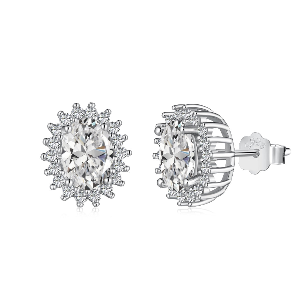 [Charm Aries Jewelry]Delicate Radiant Oval Cut Daily Earrings