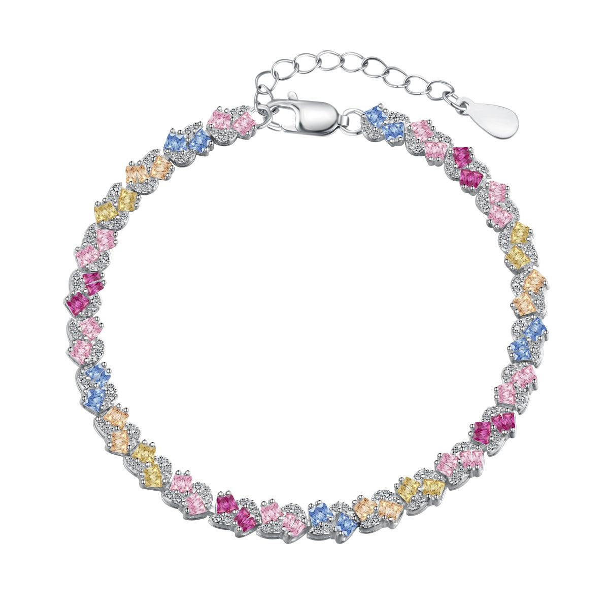 [Charm Aries Jewelry]Ornate Colorful Flower Shape Party Bracelet