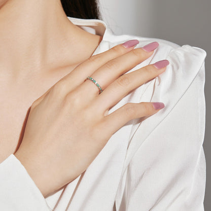 [Charm Aries Jewelry]Sparkling Vibrant Round Shape Daily Ring