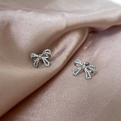 [Charm Aries Jewelry]Dainty Bow Shape Earrings
