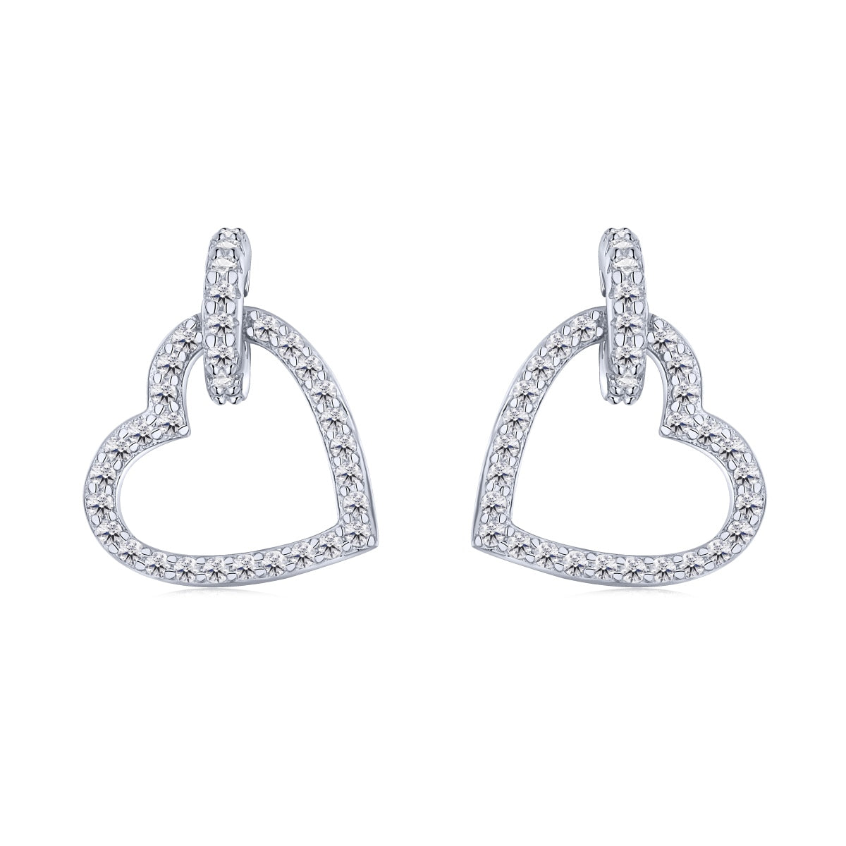 [Charm Aries Jewelry]Dainty Heart Shape Earrings