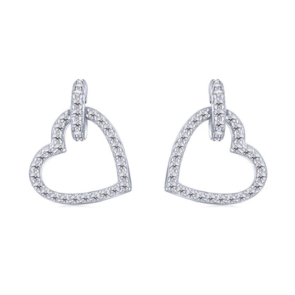 [Charm Aries Jewelry]Dainty Heart Shape Earrings