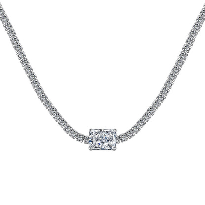 [Charm Aries Jewelry]2.0 carat Ornate Emerald Cut Necklace