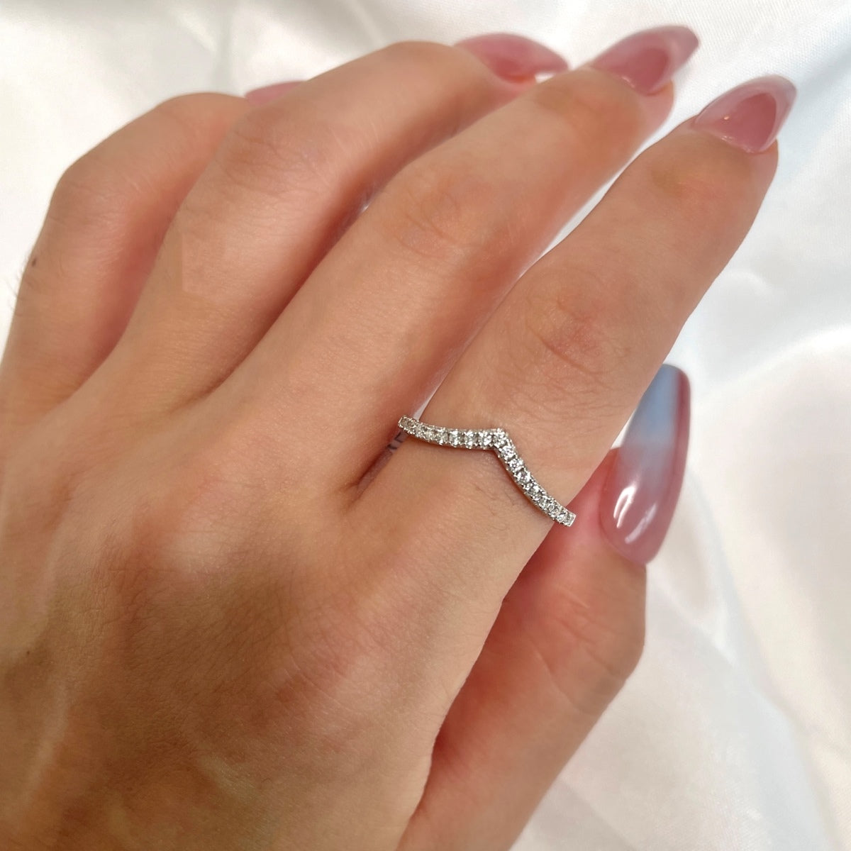 [Charm Aries Jewelry]Elaborate Tennis Band Ring