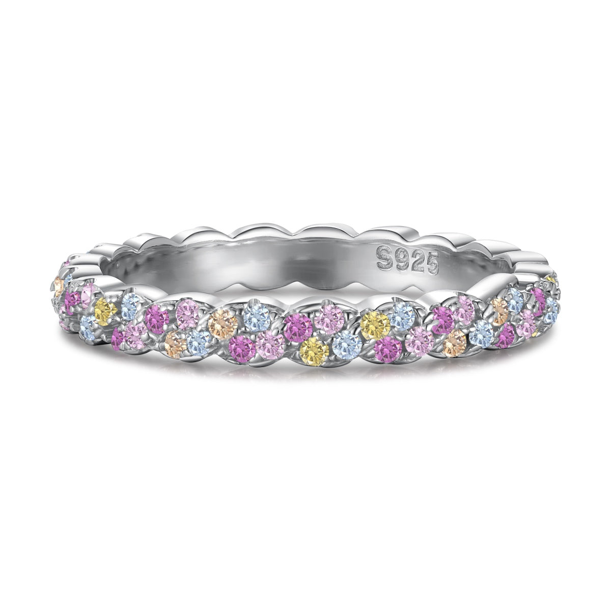 [Charm Aries Jewelry]Dainty Ebullient Round Cut Daily Ring