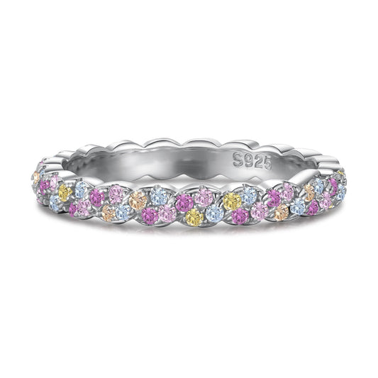 [Charm Aries Jewelry]Dainty Ebullient Round Cut Daily Ring
