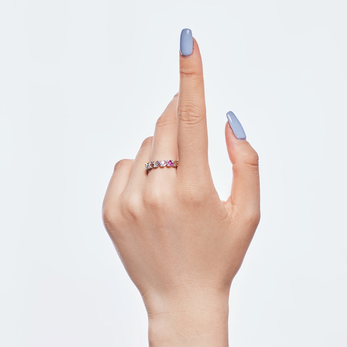 [Charm Aries Jewelry]Delicate Vibrant Emerald Cut Daily Ring