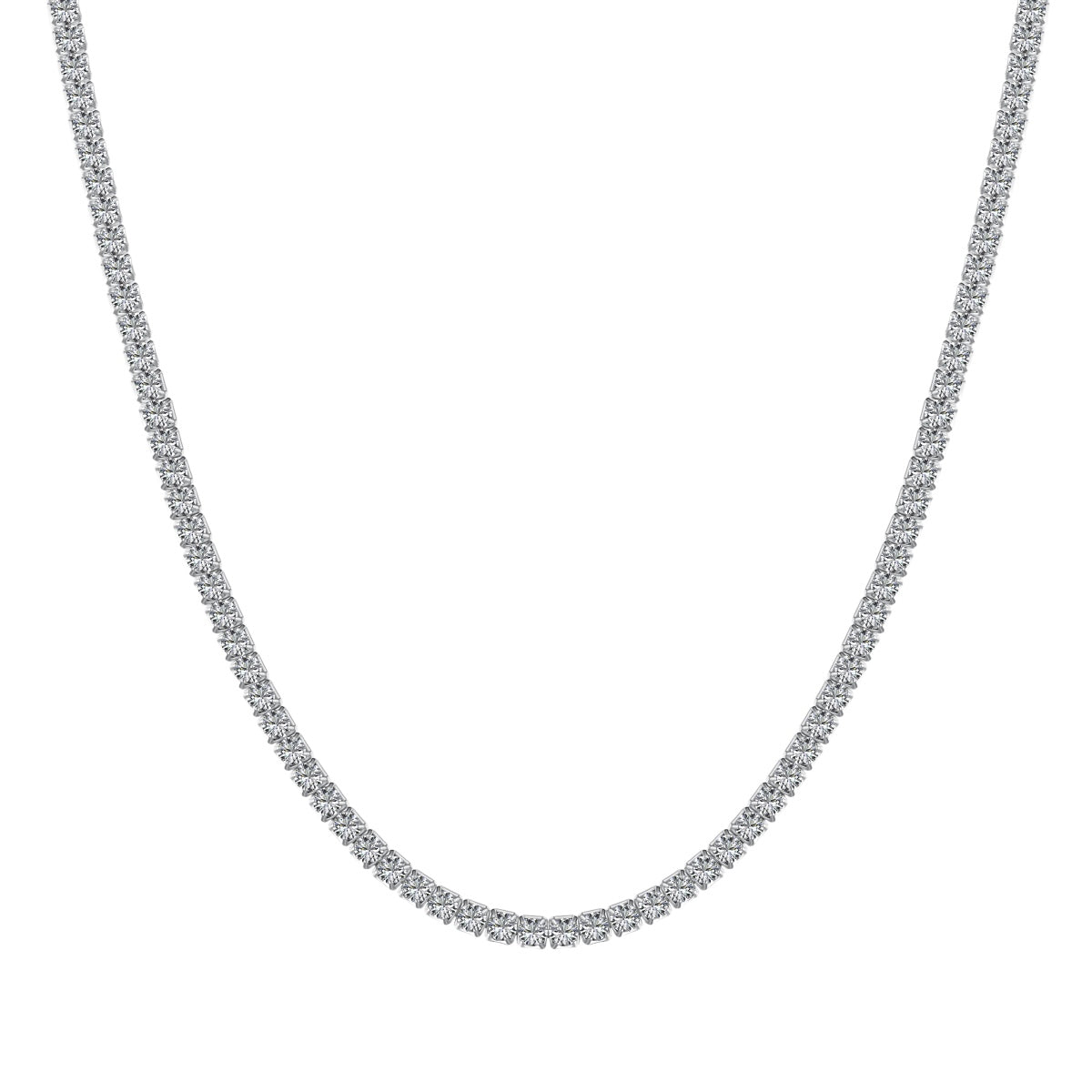 [Charm Aries Jewelry]Delicate Round Shape Tennis Necklace