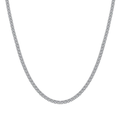 [Charm Aries Jewelry]Delicate Round Shape Tennis Necklace