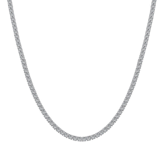 [Charm Aries Jewelry]Delicate Round Shape Tennis Necklace