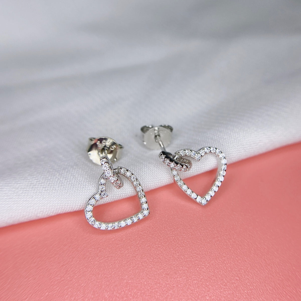 [Charm Aries Jewelry]Dainty Heart Shape Earrings