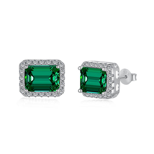 [Charm Aries Jewelry]Luxurious Dainty Emerald Cut Banquet Earrings