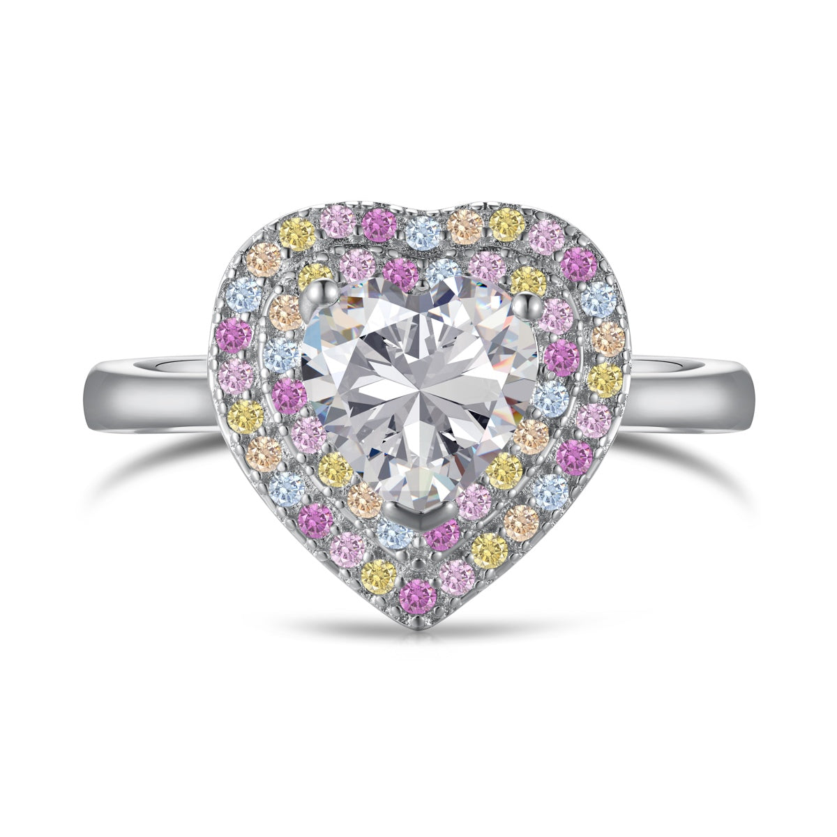 [Charm Aries Jewelry]Delicate Ebullient Heart Shape Wedding Ring