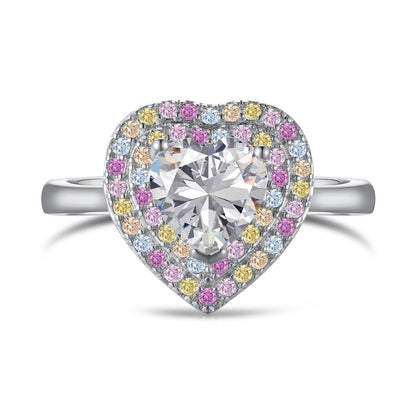 [Charm Aries Jewelry]Delicate Ebullient Heart Shape Wedding Ring