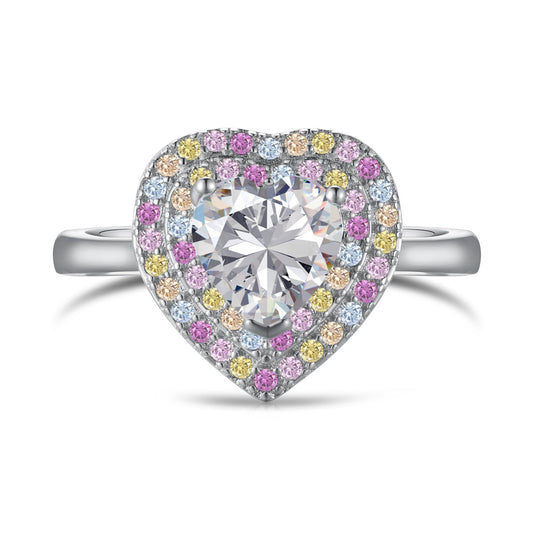 [Charm Aries Jewelry]Delicate Ebullient Heart Shape Wedding Ring
