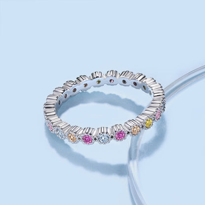 [Charm Aries Jewelry]Unique Scintillating Round Cut Daily Ring