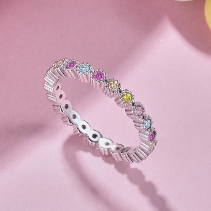 [Charm Aries Jewelry]Unique Scintillating Round Cut Daily Ring