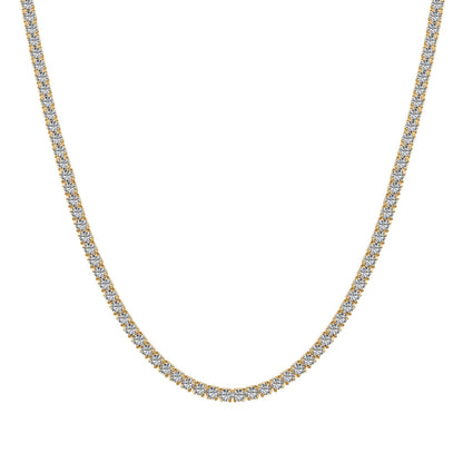 [Charm Aries Jewelry]Delicate Round Shape Tennis Necklace