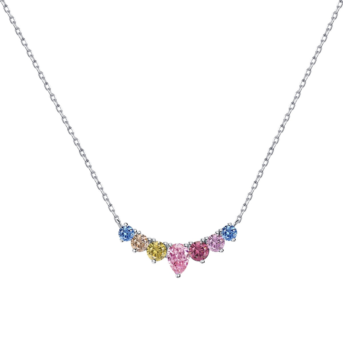 [Charm Aries Jewelry]Dainty Colorful Heart Necklace